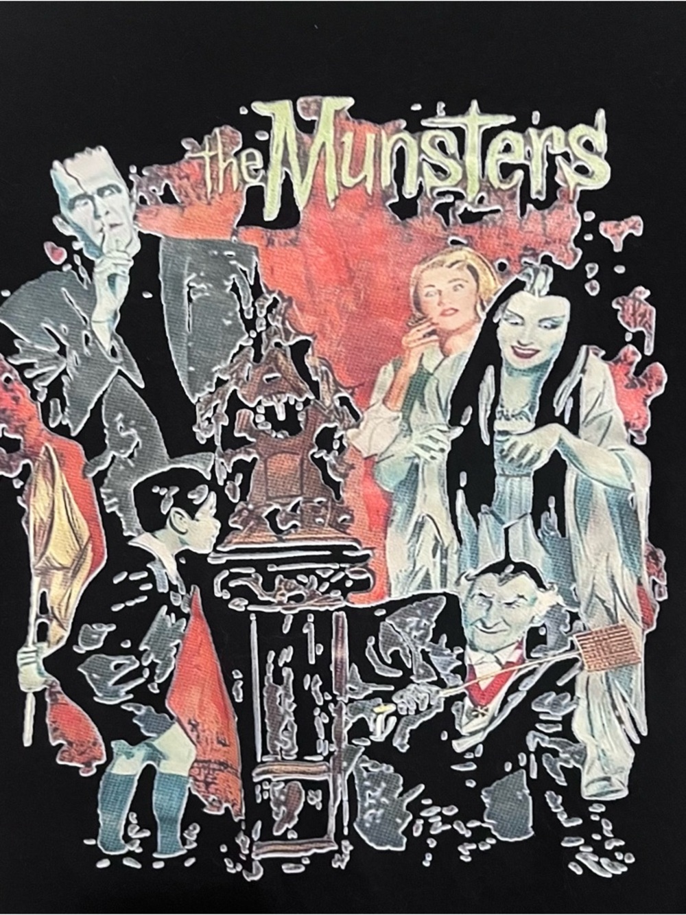 The Munsters Graphic Tee - Black Short‎ Sleeve Shirt Size Small TV Show - Picture 2 of 4